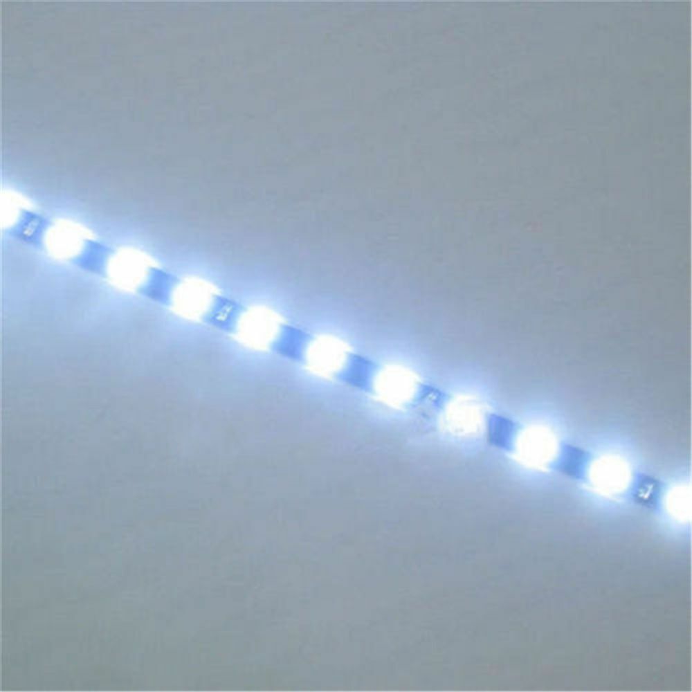 12pcs Light Strip Flexible Flat LED Waterproof Car/Boat/Motorcycle 12VDC White