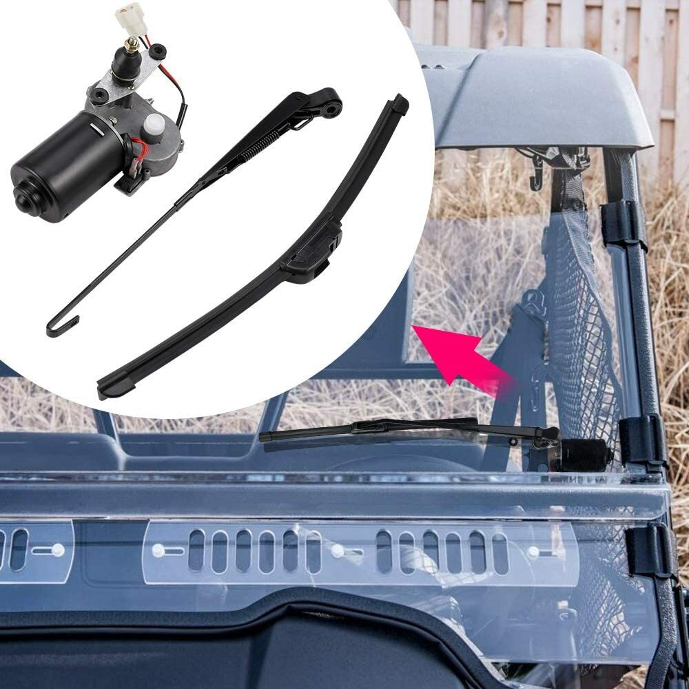 UTV 12V Electric Windshield Wiper Motor Kit for Polaris RZR Ranger Kawasaki MULE