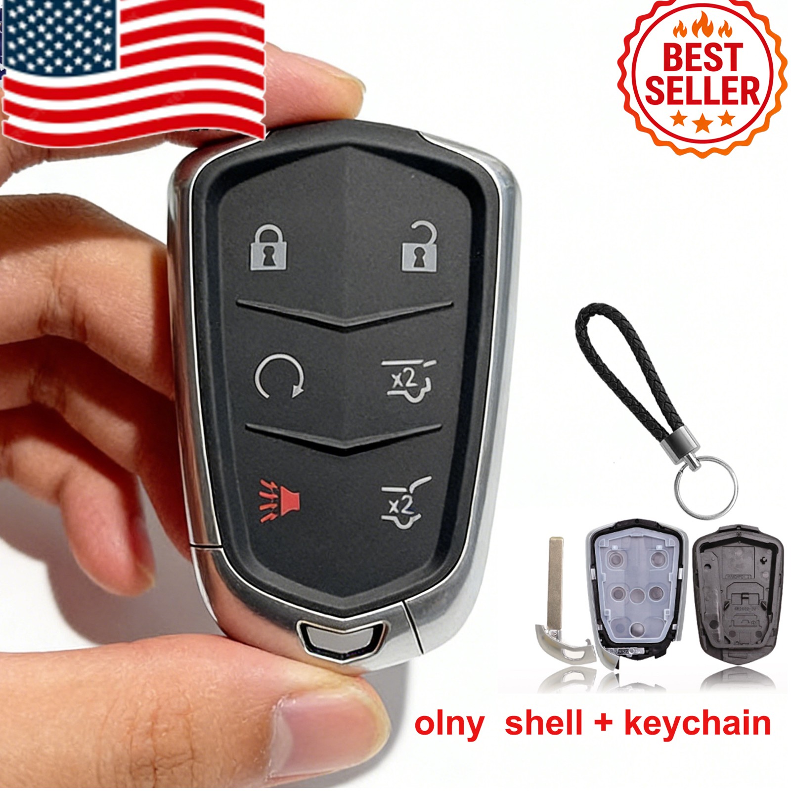 Replacement For 2015-2020 Cadillac Escalade/ ESV Remote Key Fob Shell ??