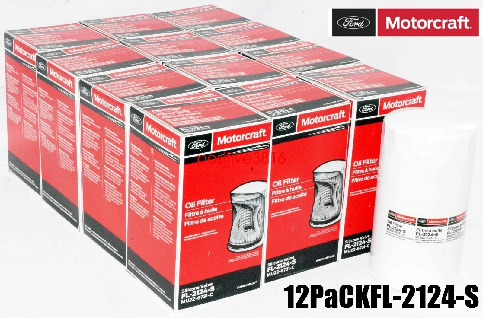 12PCS For Ford Motorcraft Engine Oil Filters FL-2124S BC3Z-6731B FL2051S