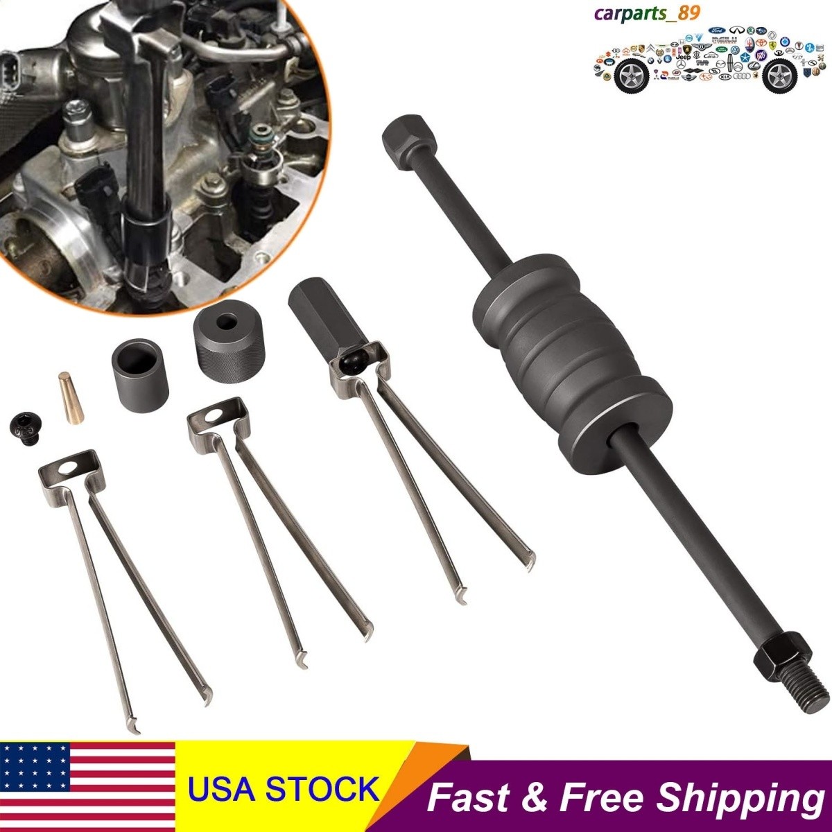310-206 Fuel Injector Puller Remover Tool Set for Ford & Volvo EcoBoost GTD