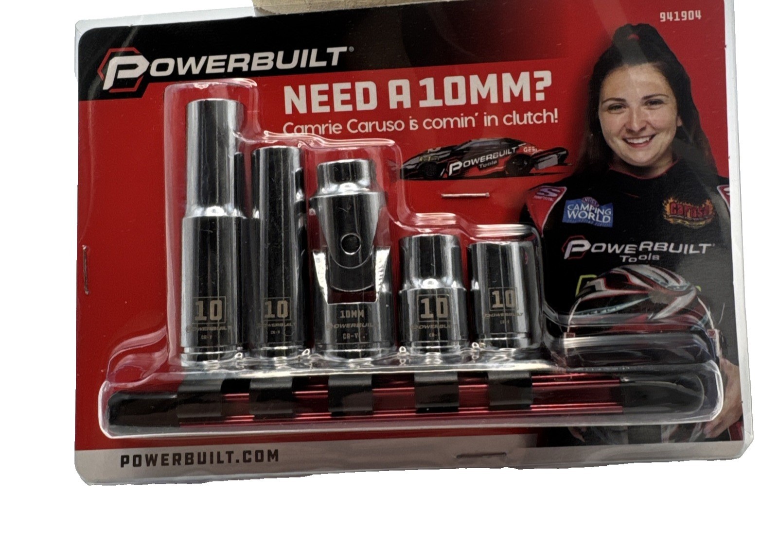 NHRA 5 Pc socket set 10mm, 1/4″ & 3/8″ drive 6 & 12Pt Camrie Caruso Promo