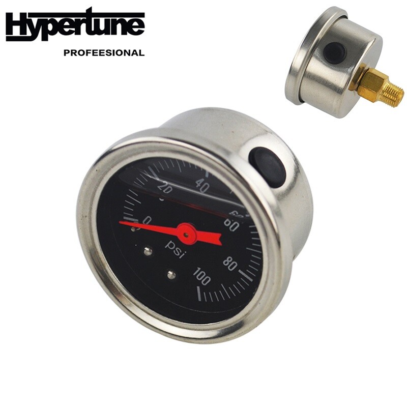 Universal Black 1/8″ NPT Fuel Pressure Gauge Liquid 0-100 psi Oil Pressure Gauge