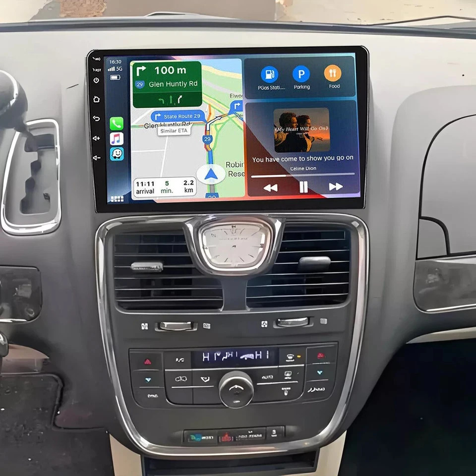 For Chrysler Town & Country 2011-2016 Car Radio Apple CarPlay Android 14 GPS NAV