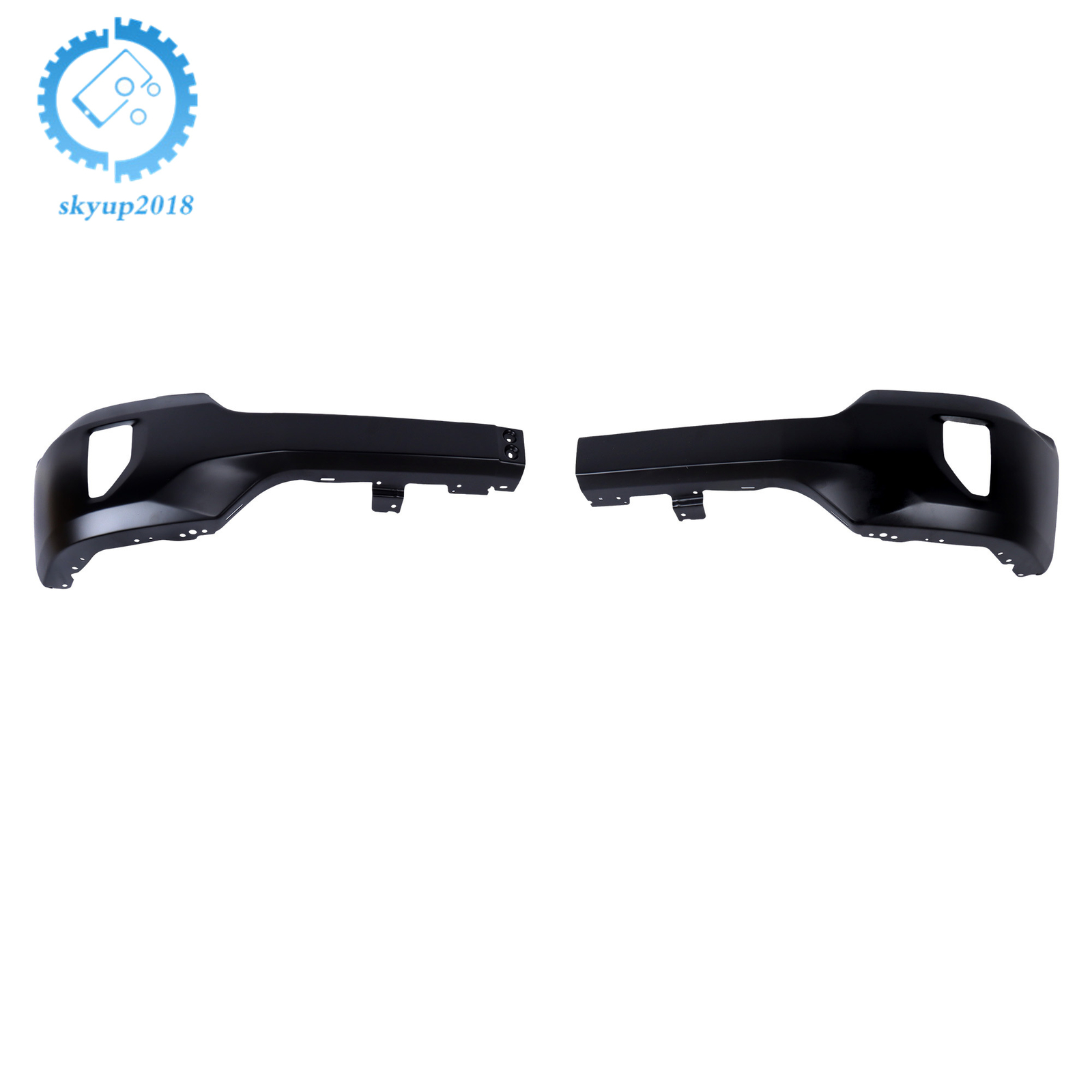 Split Front Bumper For Chevy Silverado 1500 16-18 Fog Light Holes No Radar Holes