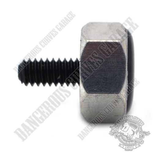Billet Aluminum Hex – Thumb Screw Seat Bolt for 99 – 16 Touring – CHROME SKULL