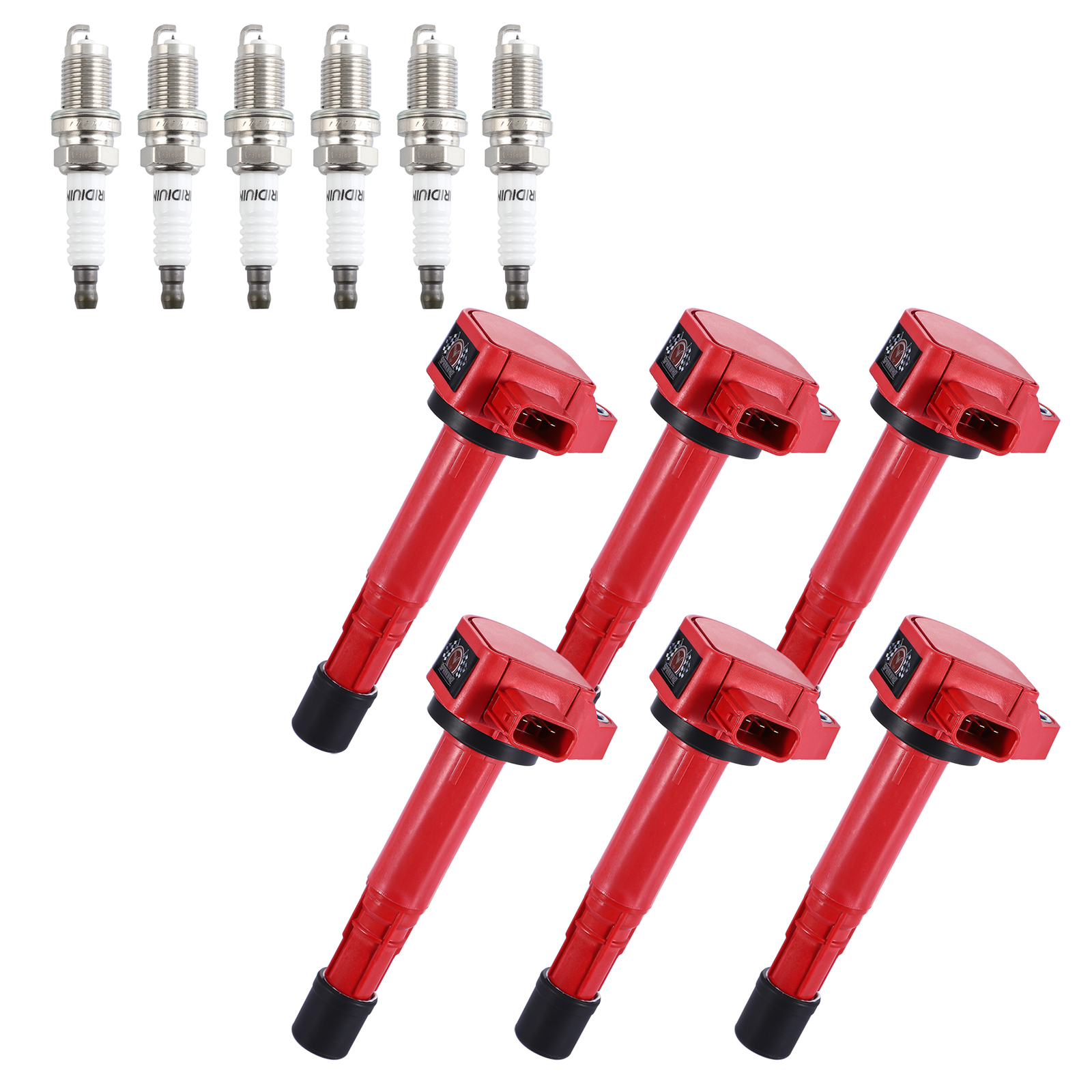6 UF242 Ignition Coils & Spark Plug Pack For 2000-2007 Honda Accord 3.0L 3.5L V6