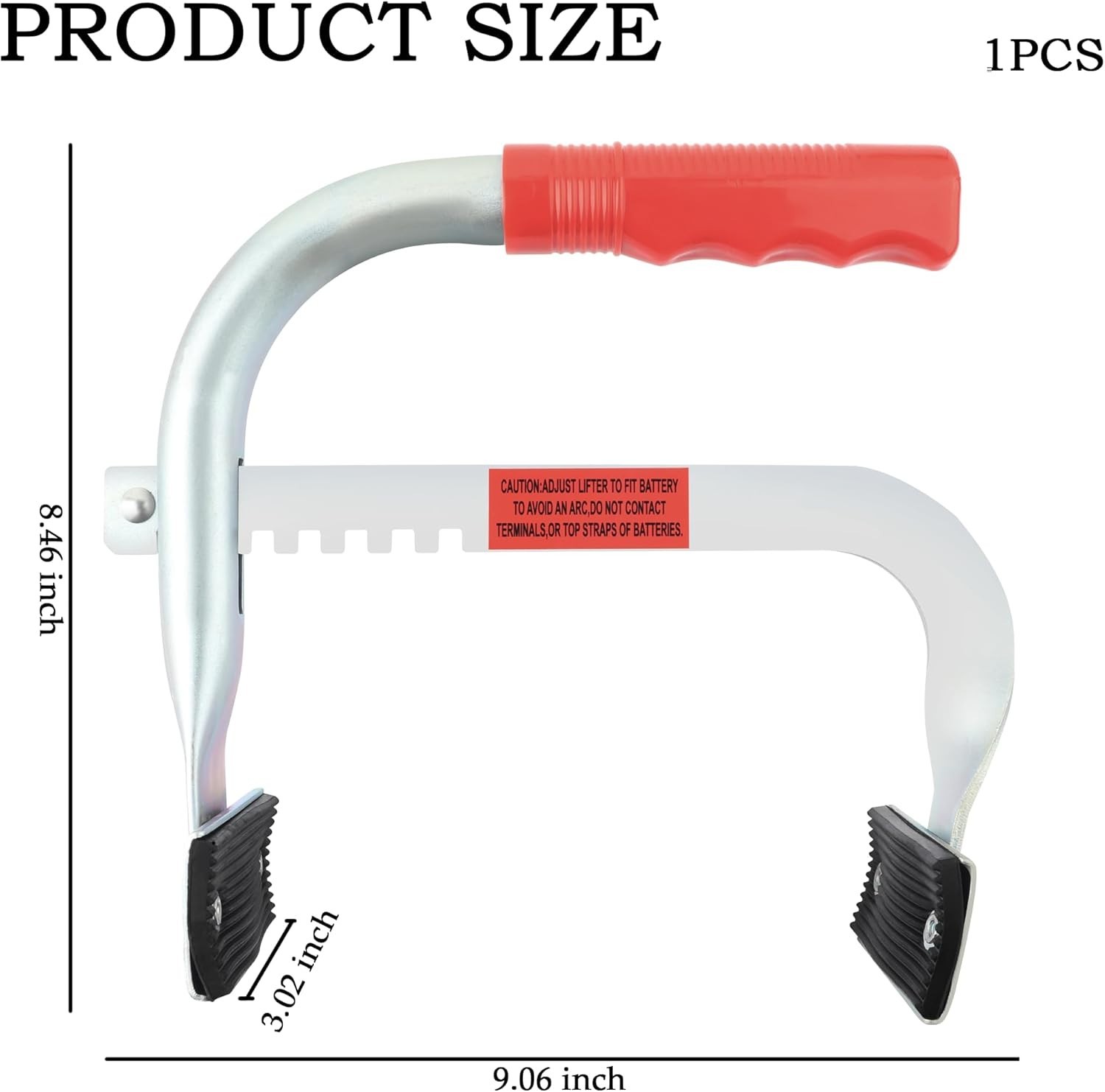Ergonomically Designed Car Battery Carrier with Adjustable Grip & Non-Slip Feet