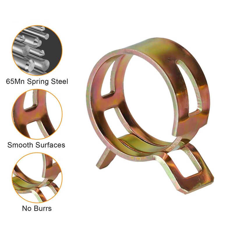 50Pcs Spring Hose Clamps 9mm 0.3″ Fastener Fuel Water Line Pipe Air Tube Clips