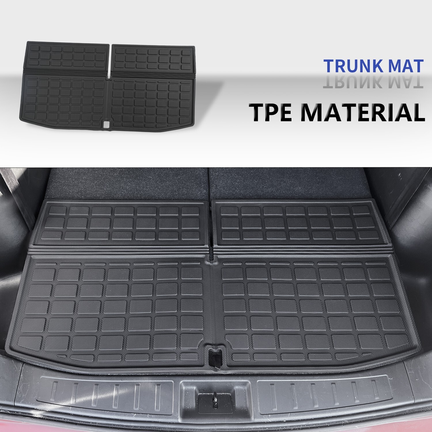 Floor Mats Cargo Trunk Liner Back Seat For 2022-2024 Mitsubishi Outlander 7-Seat