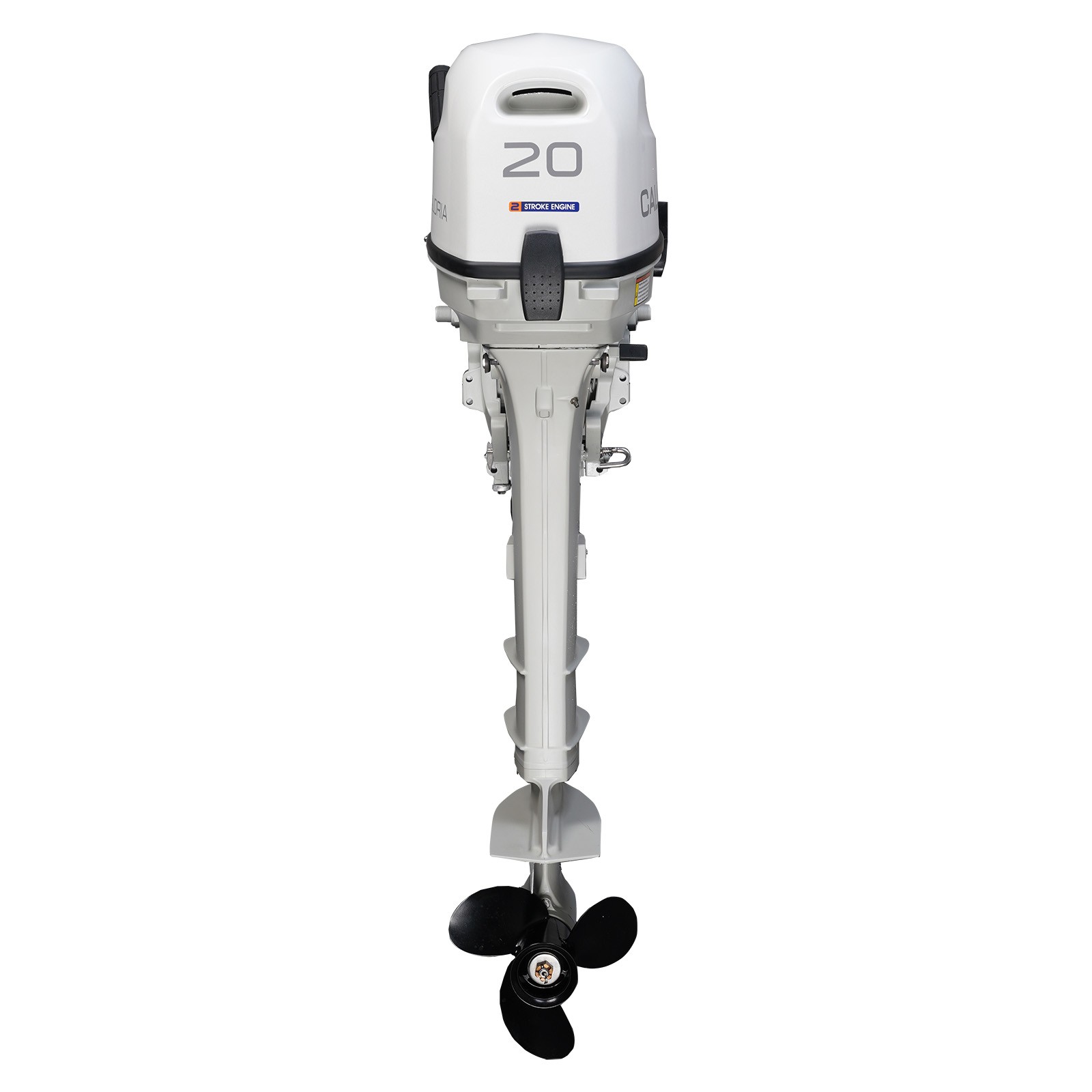 CALON T20BL 20HP 2-Stroke Long Shaft 22″ Tiller Manual Start FNR 24L Fuel Tank