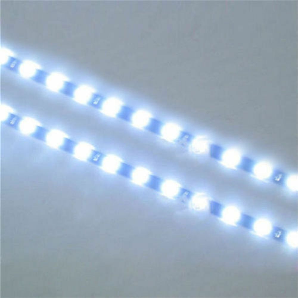 12pcs Light Strip Flexible Flat LED Waterproof Car/Boat/Motorcycle 12VDC White