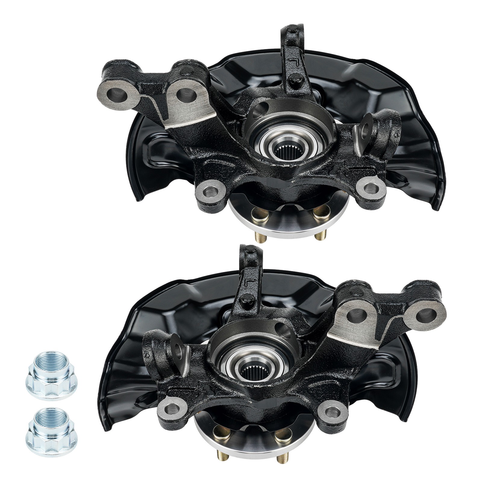 Front Steering Knuckles & Wheel Hub Bearings for 2009-2018 Toyota Corolla Matrix
