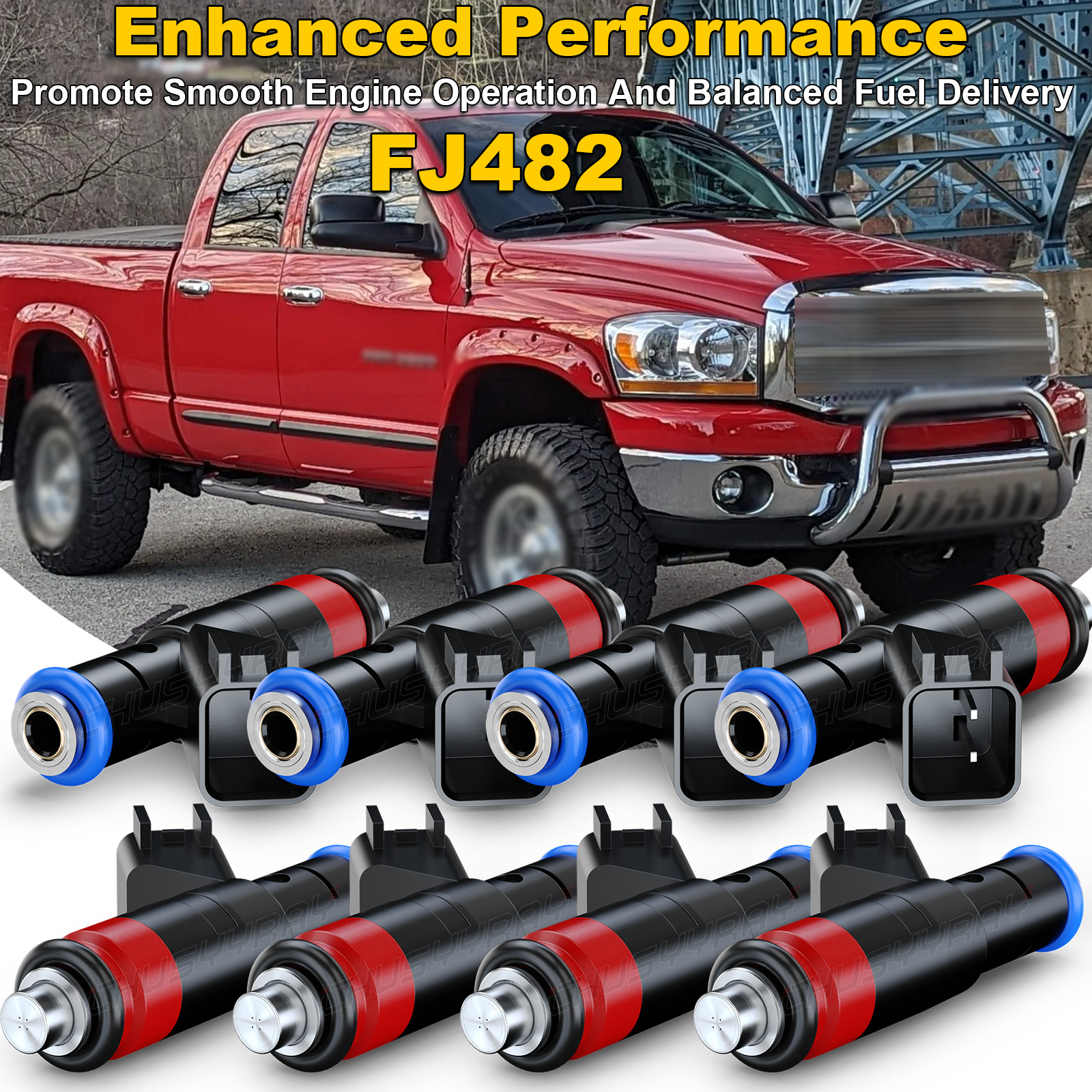 8 FUEL INJECTORS FOR 2004-2008 DODGE RAM DURANDO HEMI 5.7L RAM1500 FLOW MATCHED