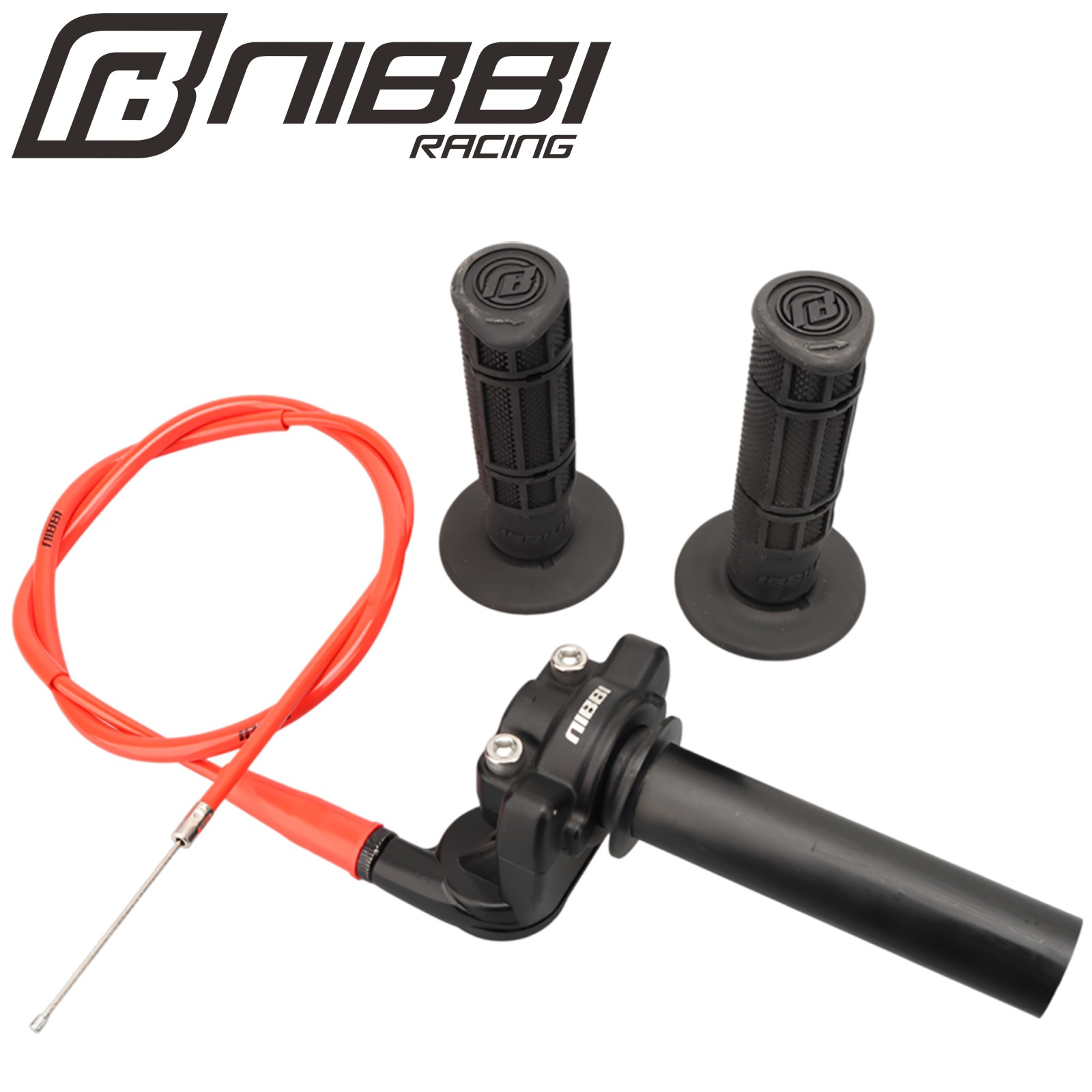 NIBBI Twist Throttle Grip 46″ Cable 125 150 250cc Dirt Pit Bike Quad ATV Trail
