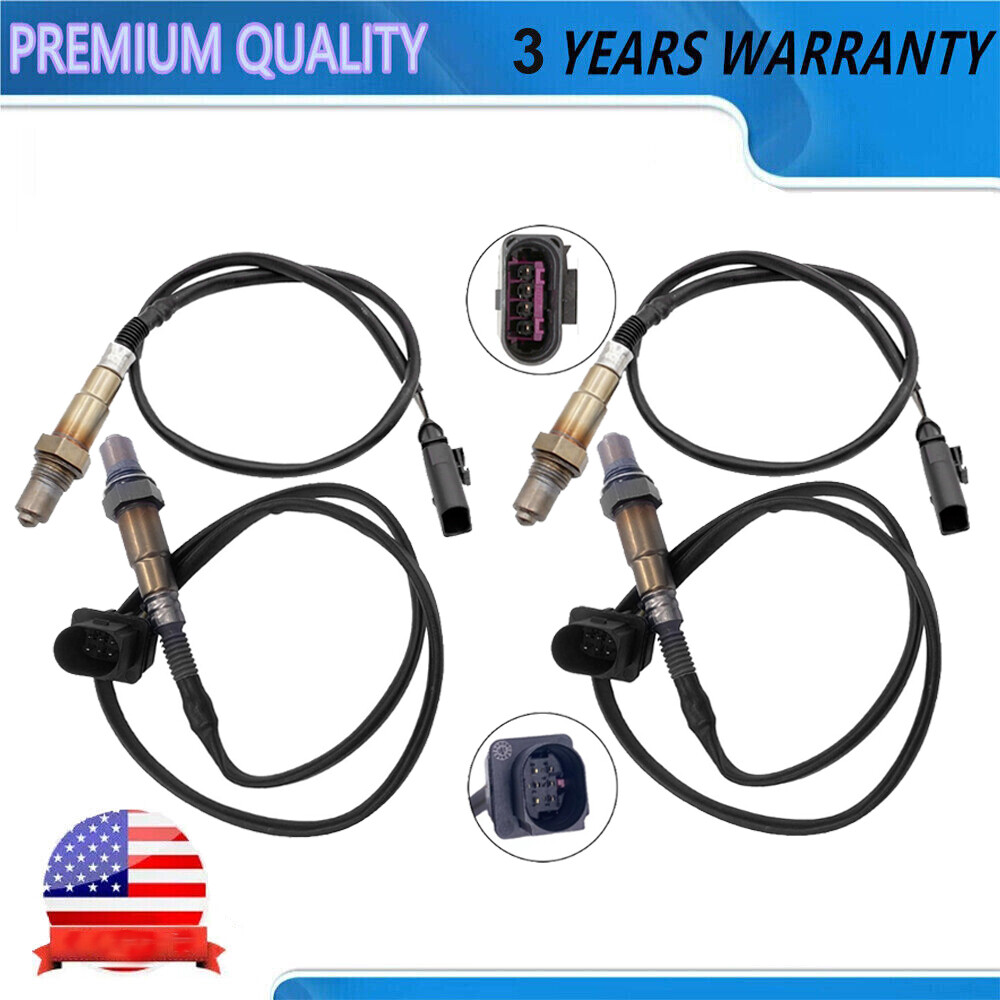 Set 4Pcs Upstream+Down Oxygen O2 Sensor For Volkswagen Touareg 3.6L V6 2007-2017