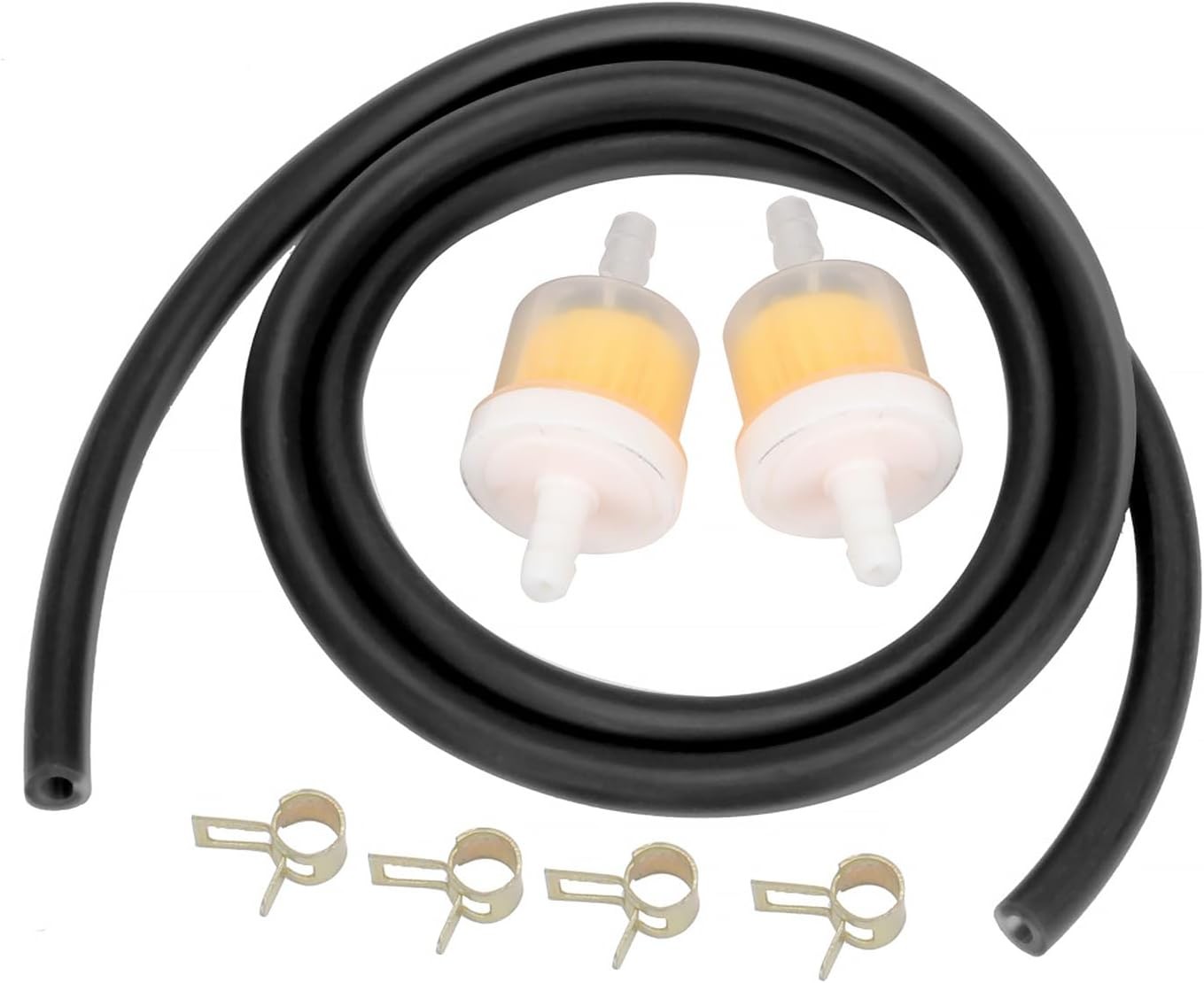 HIAORS Motorcycle Hose Petrol Fuel Line Gas Oil Pipe Tube Gasoline Black