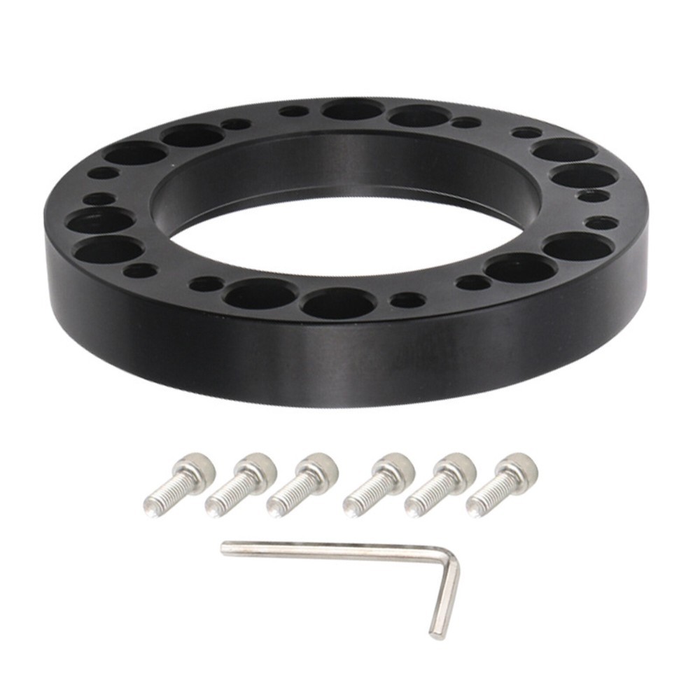 12.5mm Black Aluminum Steering Wheel Hub Adapter Spacer Kit For MOMO to New