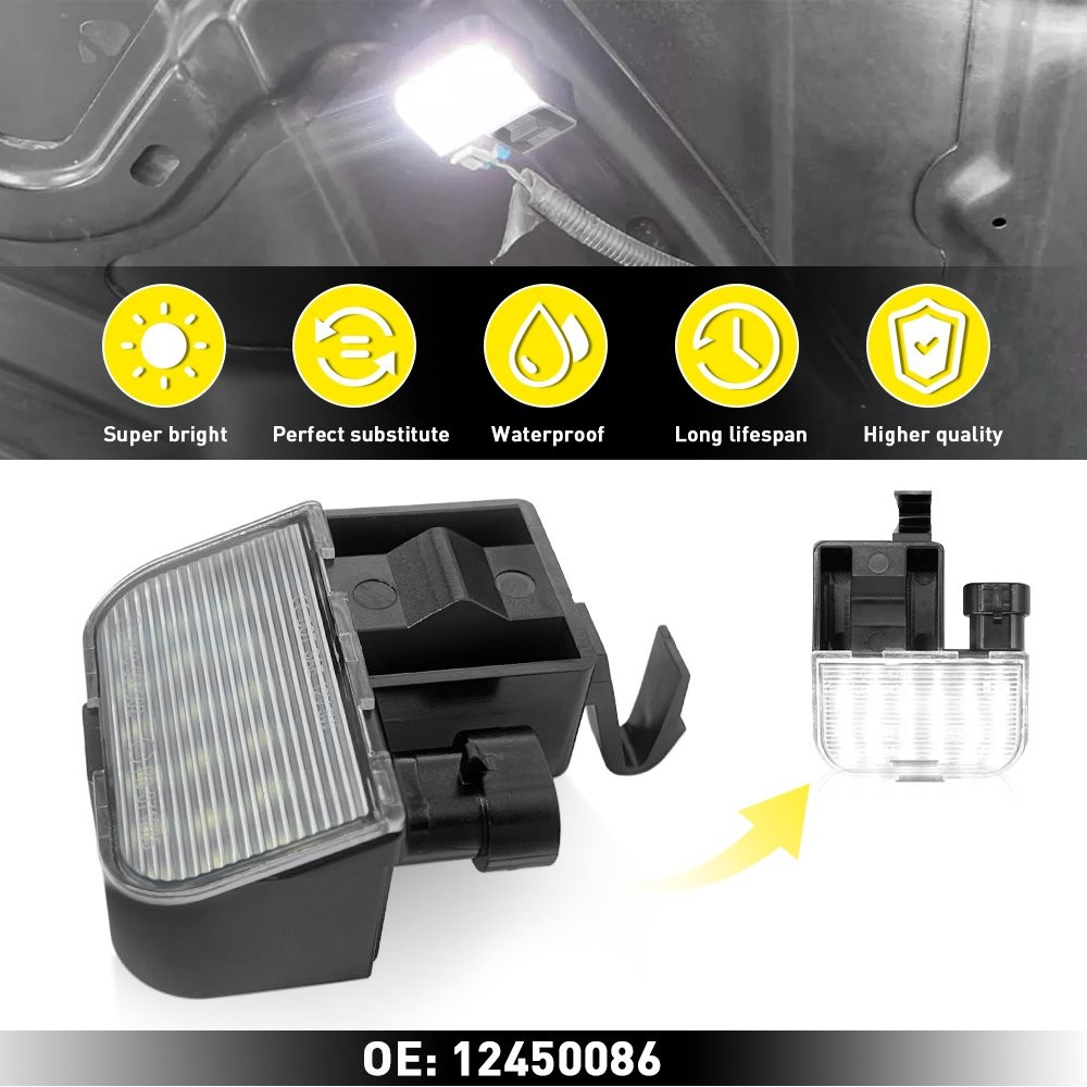 2X White LED Under Hood Engine Compartment Light Lamp 12450086 For Chevy & GMC