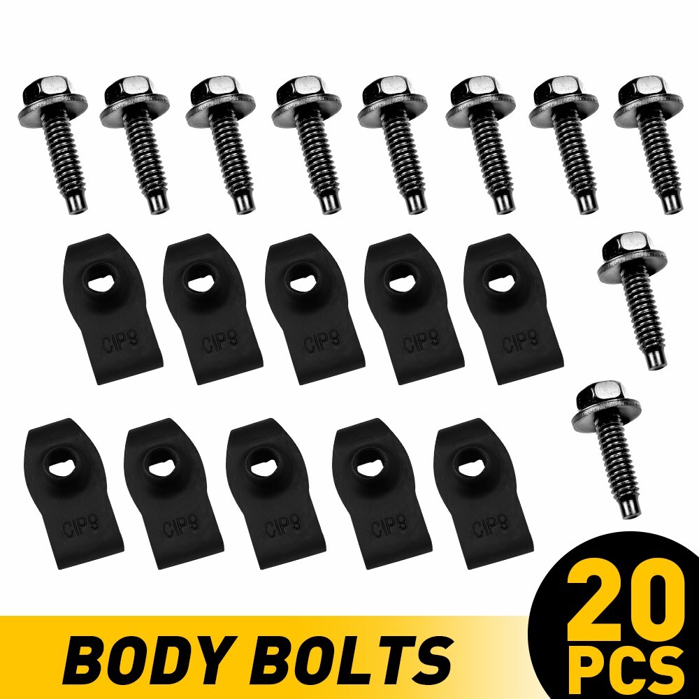 For Truck Body Bolts & U-nut Clips-M8-1.25 x 30mm-13mm Hex- 20pcs (10ea)-#155