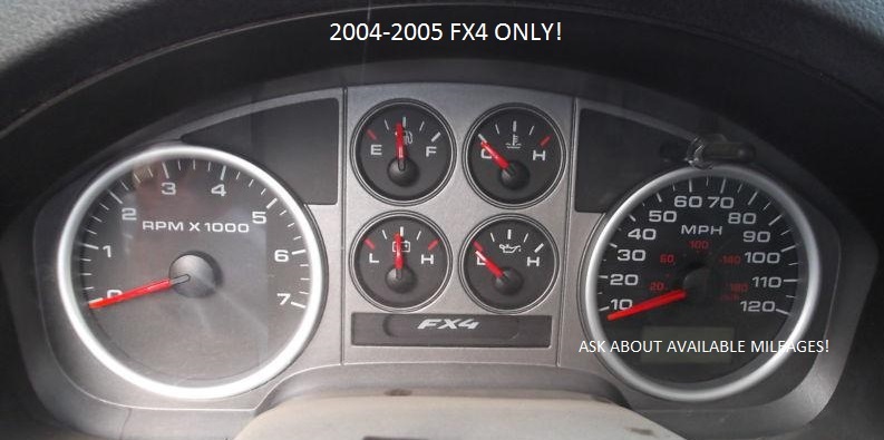 04-05 Ford F150 FX4 Instrument Gauge Cluster Speedo Tach Speedo MPH *PICK MILES!
