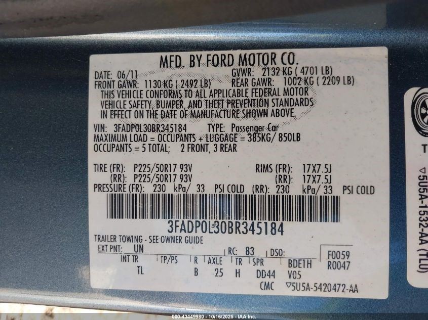 Throttle Body 2.5L Fits 09-25 ESCAPE 396403