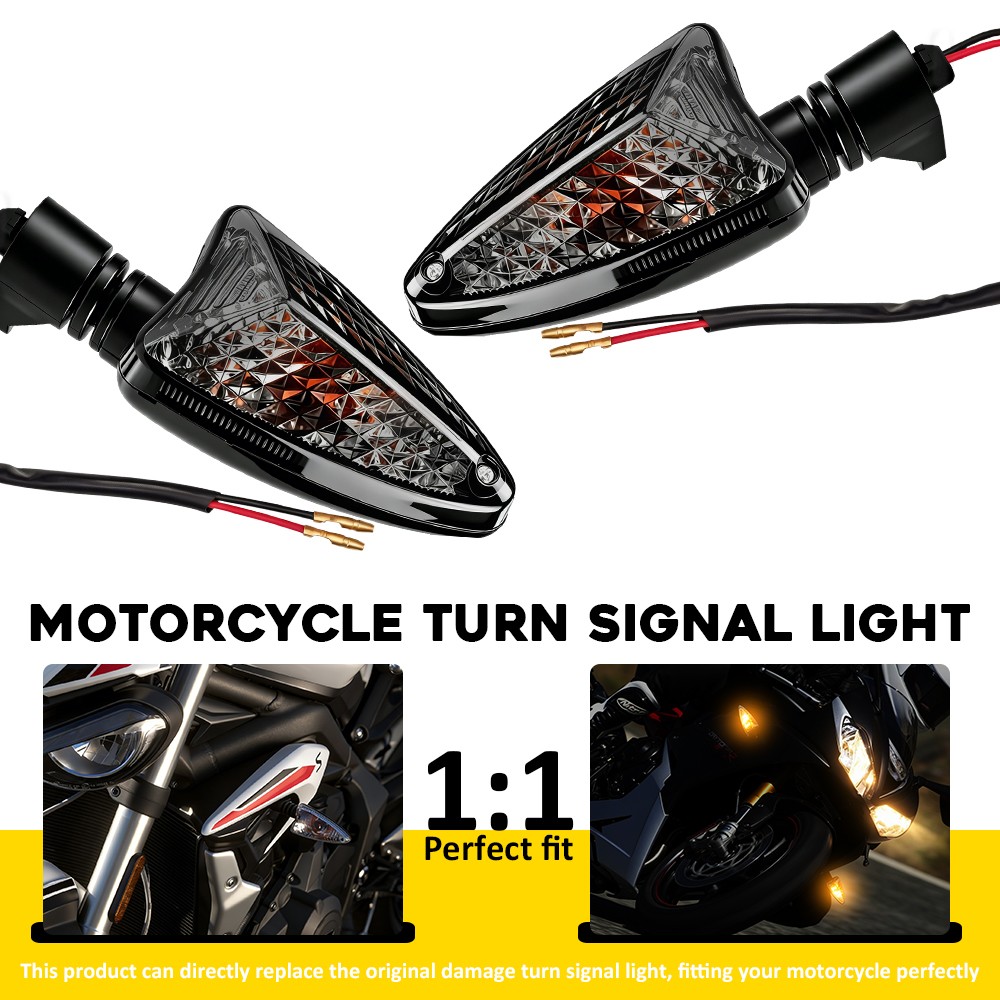 2x Turn Signal Light Indicator Smoke For Triumph Daytona 675 Speed/Street Triple
