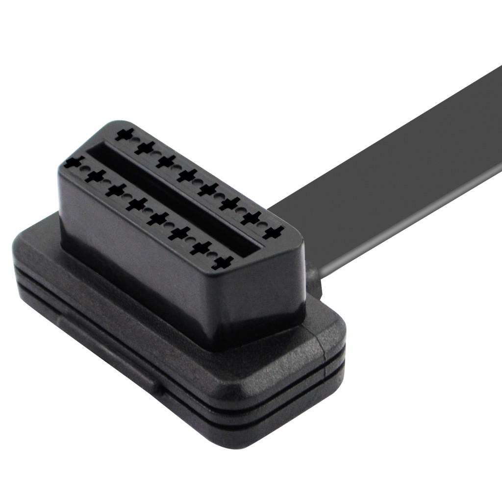 50CM 16Pin Female to Male/Female OBD2 OBDII OBD Splitter Extension Cable Adapter