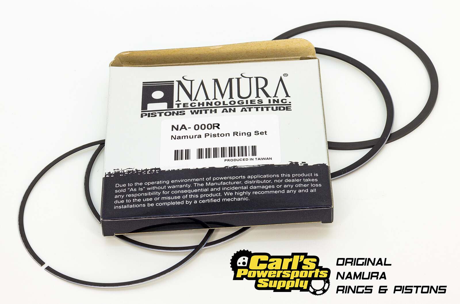 Namura piston ring set 1.00mm oversize to 100.97mm Honda03-05 TRX650 Rincon