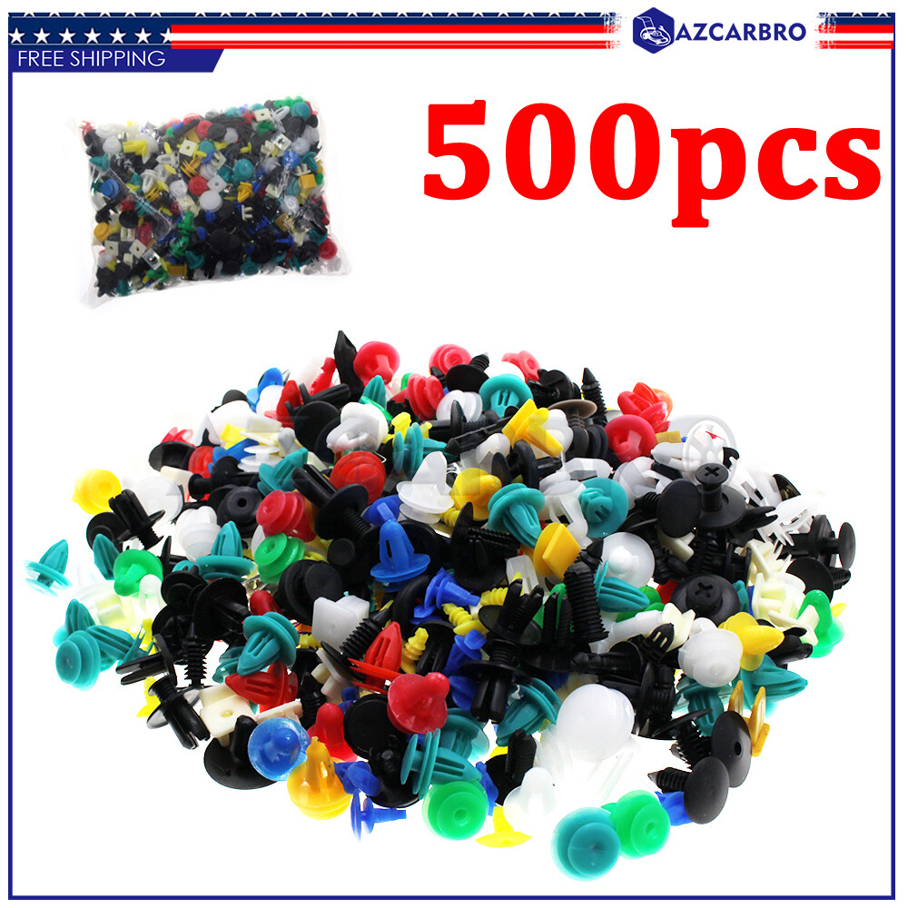 500 x Auto Car Mixed Fastener Clip Bumper Fender Trim Plastic Rivet Door Panel_