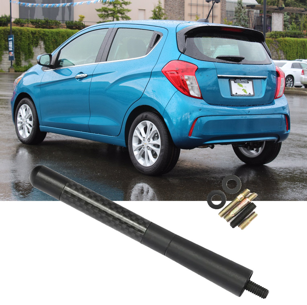 4.7″ Black Carbon Short Antenna W/Screws AM/FM For Chevrolet Spark 2013-2022