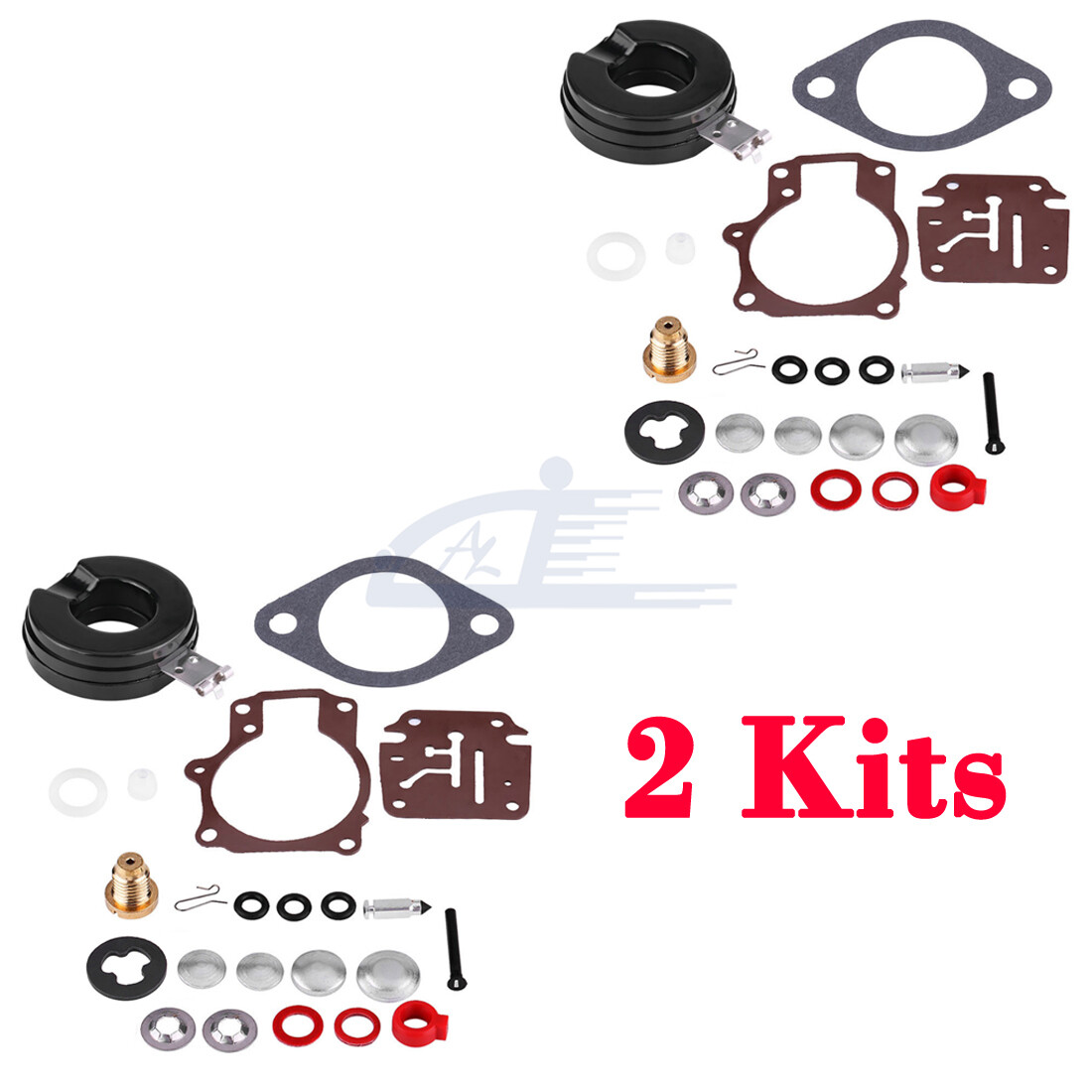 2x Carburetor Rebuild Repair Kit For Johnson Evinrude 18 20 25 28 30 35 40 45 hp