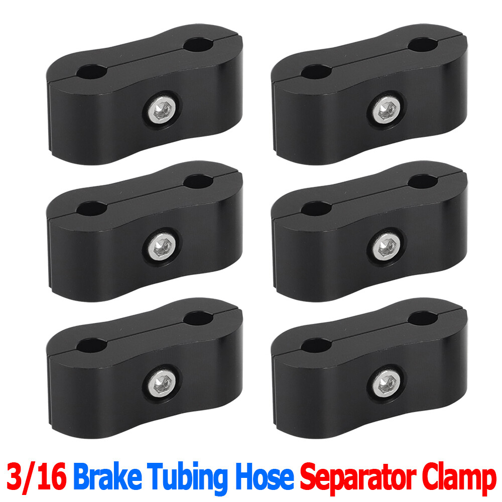 Aluminum 3/16 Brake Tubing Hose Separator Clamp – 6pcs Brake Line Hose Clamp Set