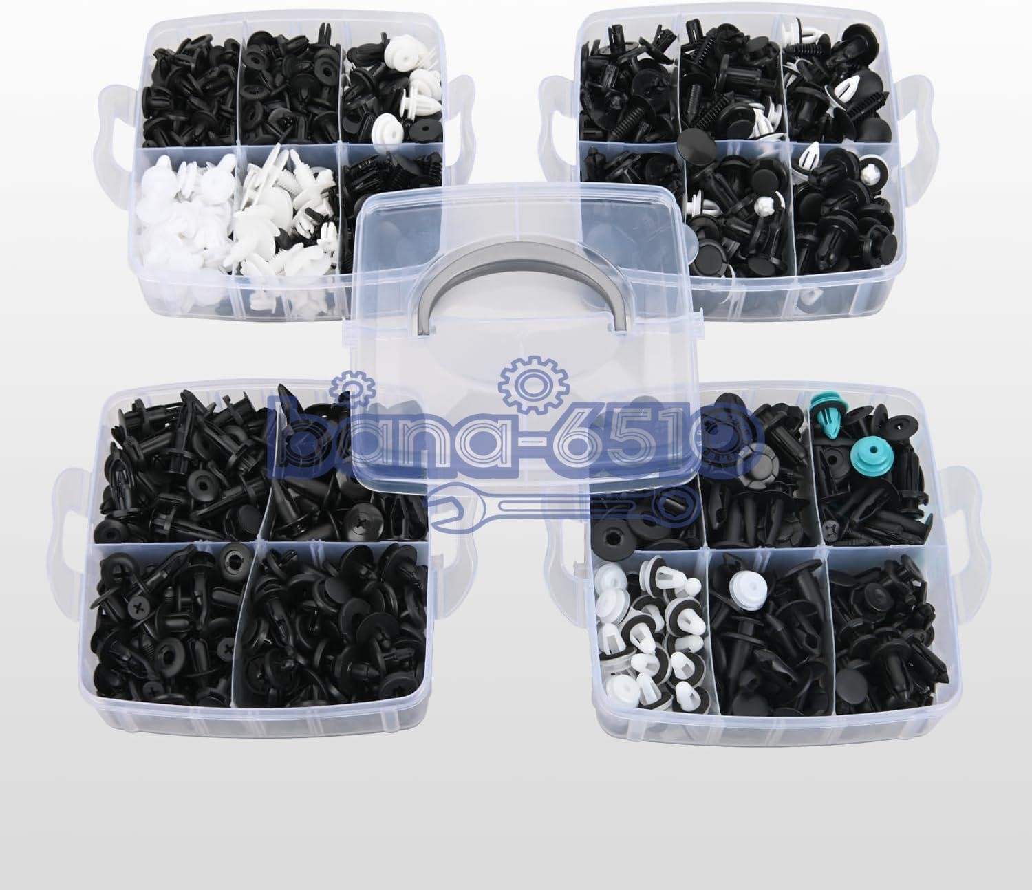 1115PCS Car Push Retainer Bumper Clip U Clip Screw Door Panel Clips Metal Screw