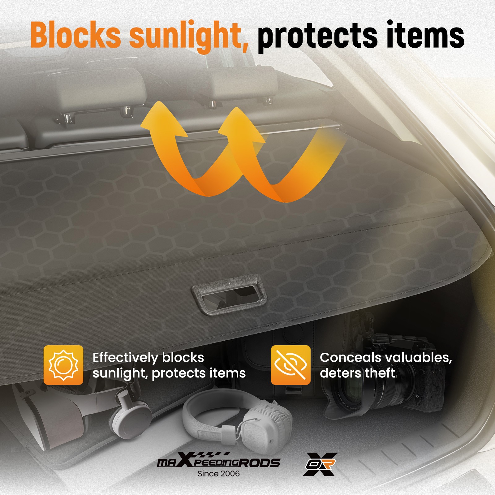 Cargo Cover Privacy Shield for Dodge Durango 2011-2024 Retractable Parcel Shelf