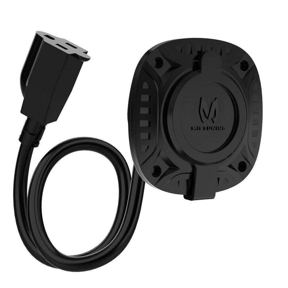 13Amp 125V AC Port Plug, RV Shore Power Inlet Plug 16″ Integrated Extension Cord