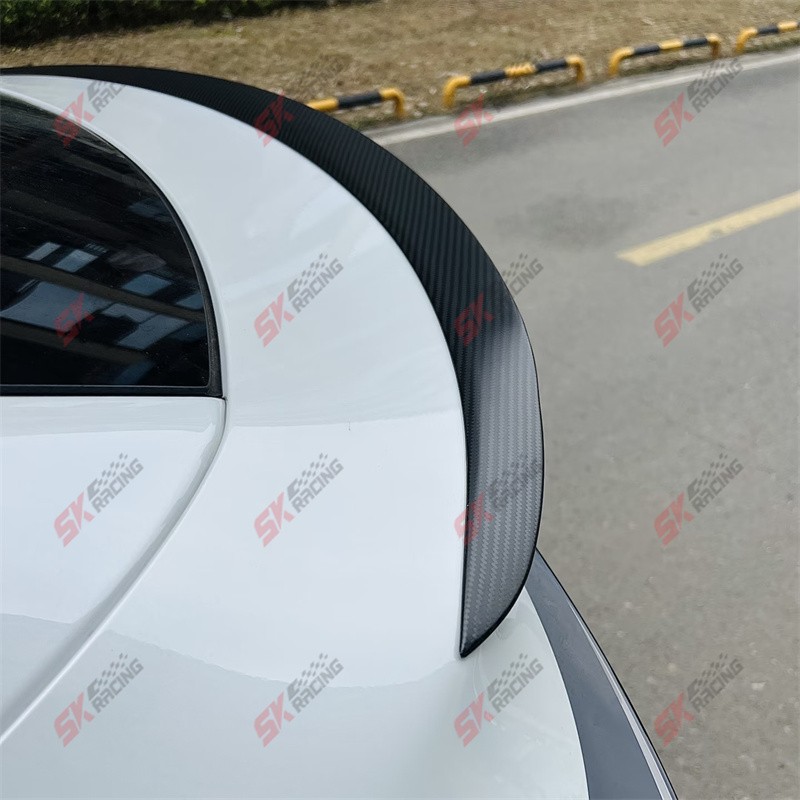 Glossy/Matte Dry Twill Carbon Fiber Rear Trunk Spoiler Wing For Fits Tesla 3 24+