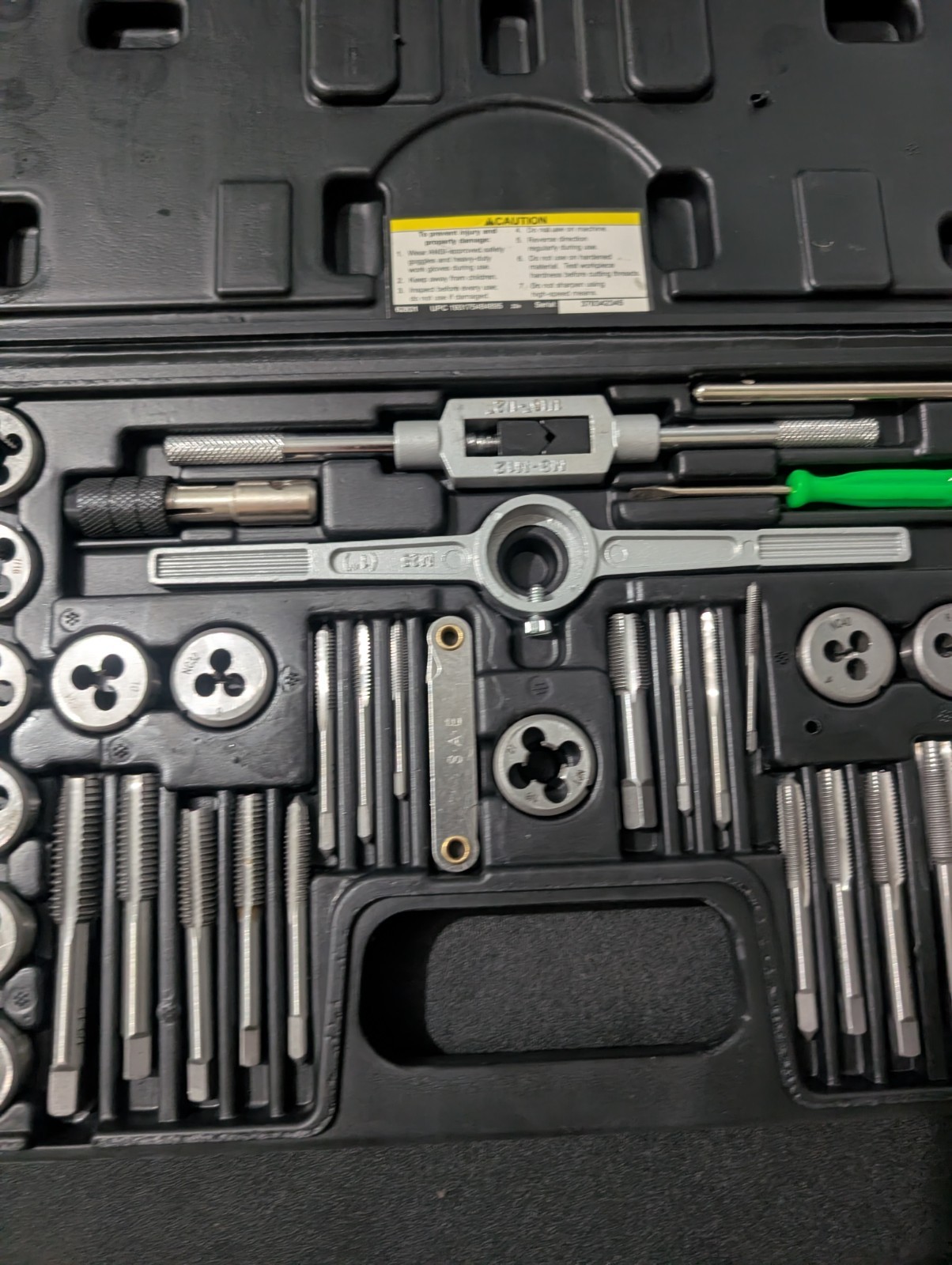 40pc Tap and Die Set Standard Thread Renewing Tapping Threading Chasing tool SAE