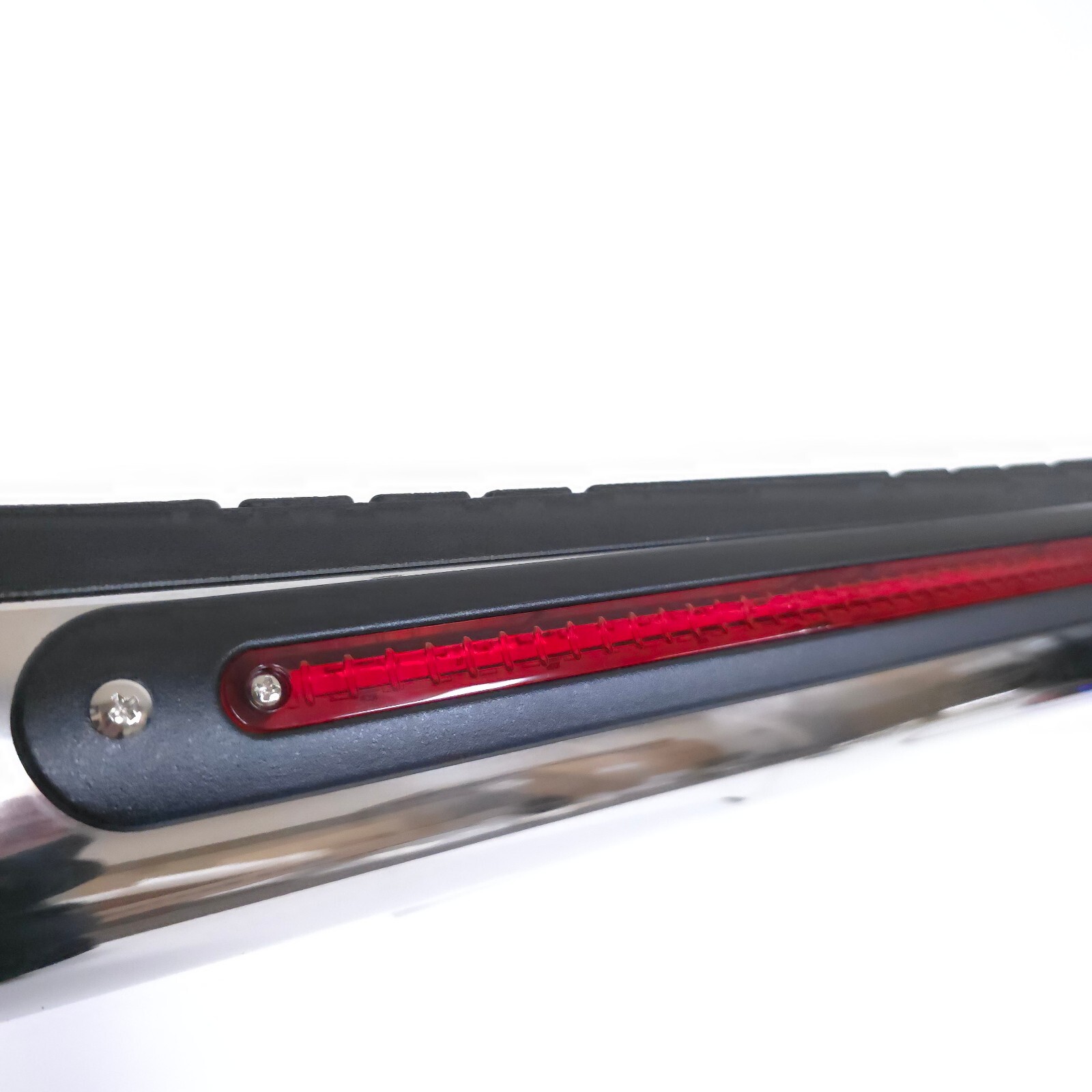 36″ L 2″ Receiver Tow Hitch Bar 3″ Round Curved Chrome LED Brake Light Universal