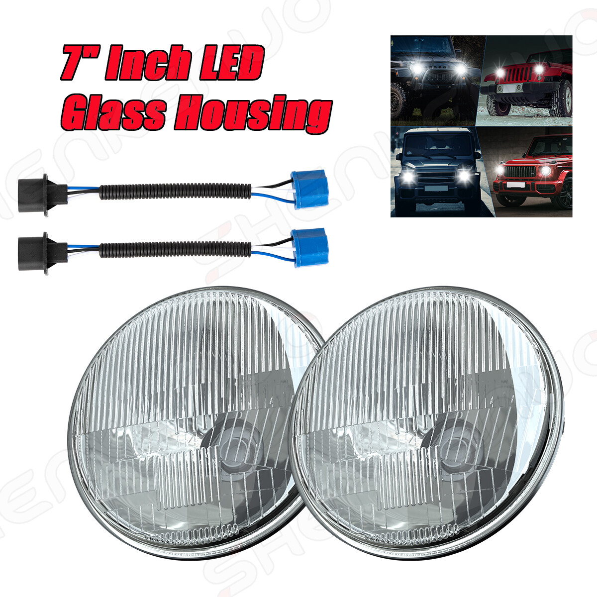 For Mazda Miata 1990-1997 DOT 7″ inch Round Headlight Sealed Beam Glass Housing