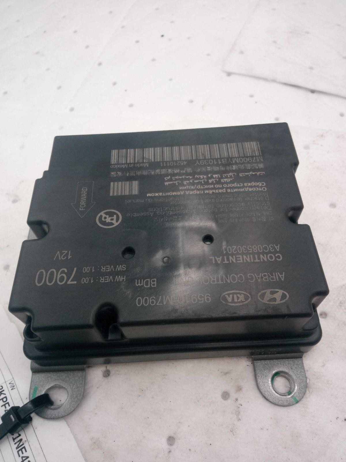 2022 KIA Forte Air Bag Module Red OEM 95910M7900 67K Miles