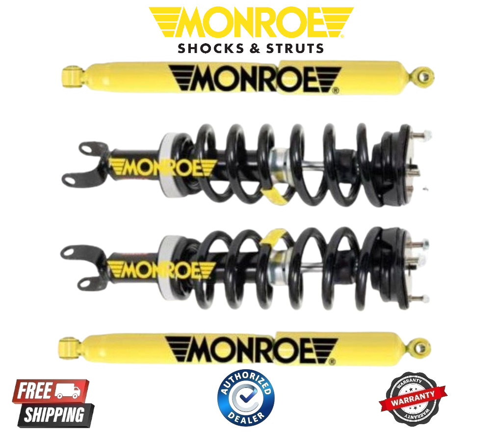 Front Complete Strut & Rear Shock Absorber 4PC MONROE Set For 09-12 Ram 1500 4WD