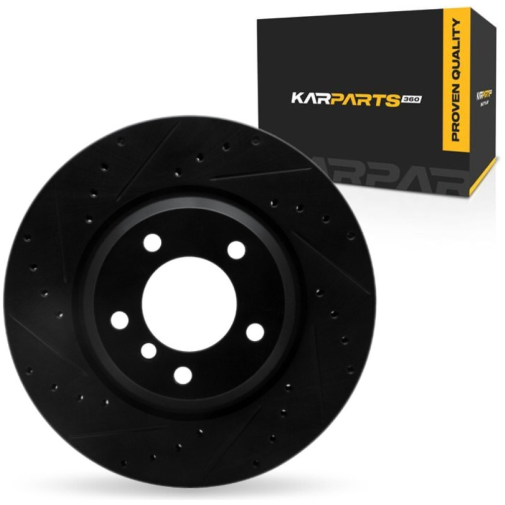 For BMW 330i/330xi 2006 Brake Rotor | Black | 24 mm. / 0.94in. Nominal Thickness