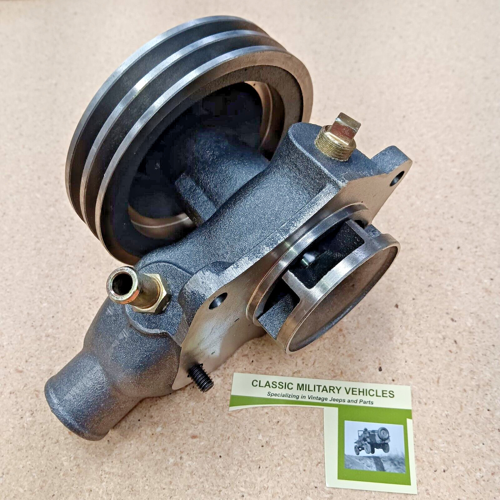 Willys M38 Water Pump with Double Groove Pulley. M38A1, M170. 945142