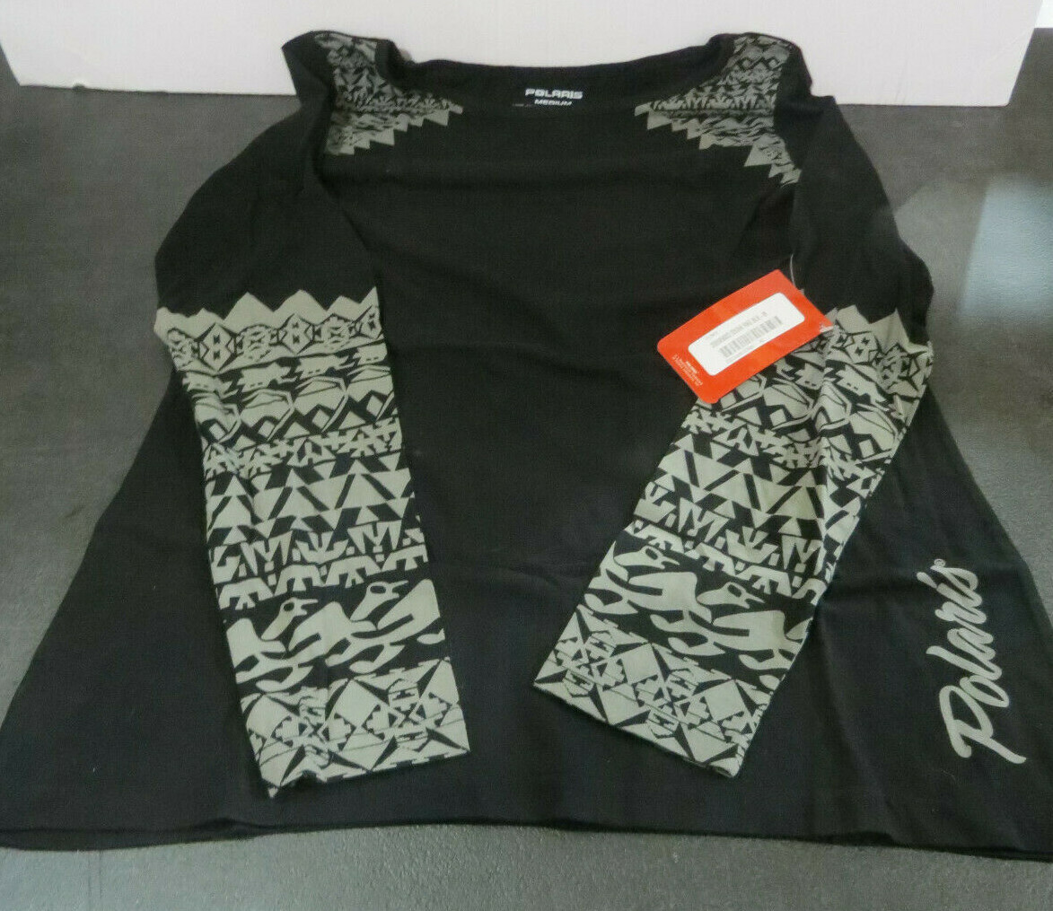 POLARIS WOMEN’S SWAN RANGE LONG SLEEVE TOP BLACK SIZE MEDIUM 286509003