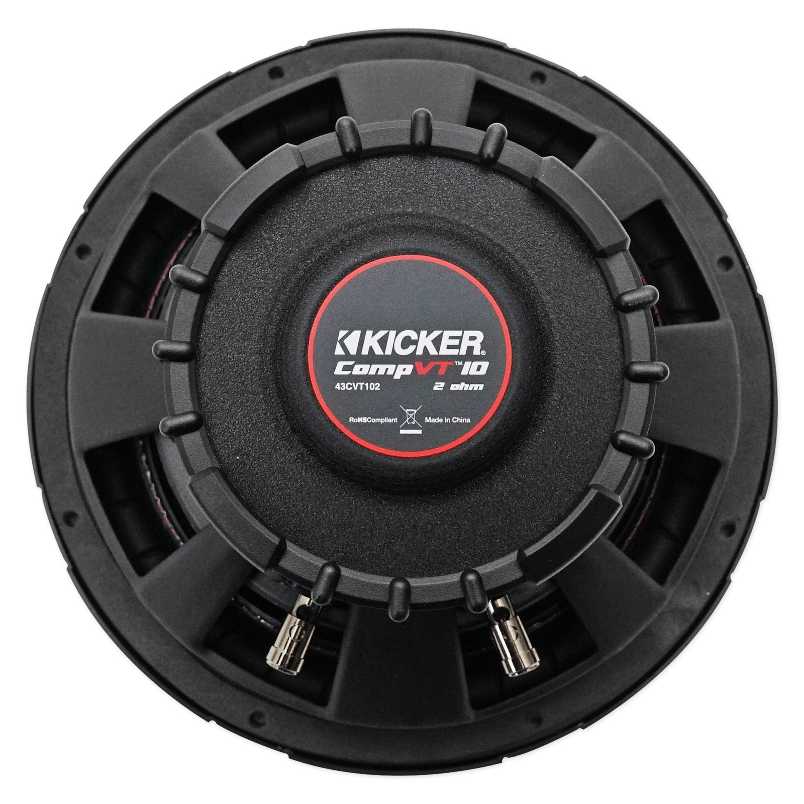Kicker 43CVT102 COMPVT 10″ 800w Slim Shallow Subwoofer+Free Bluetooth Speakers
