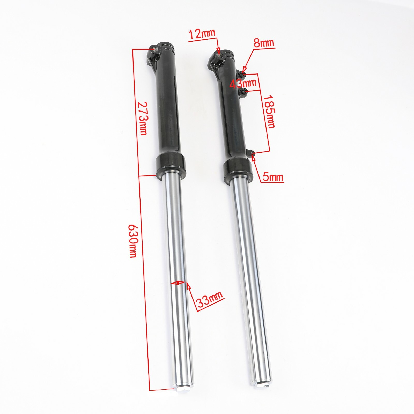 630mm 24.8″ 33mm Front Forks Shocks Suspension for 50cc-125cc Pit Dirt Bike ATV