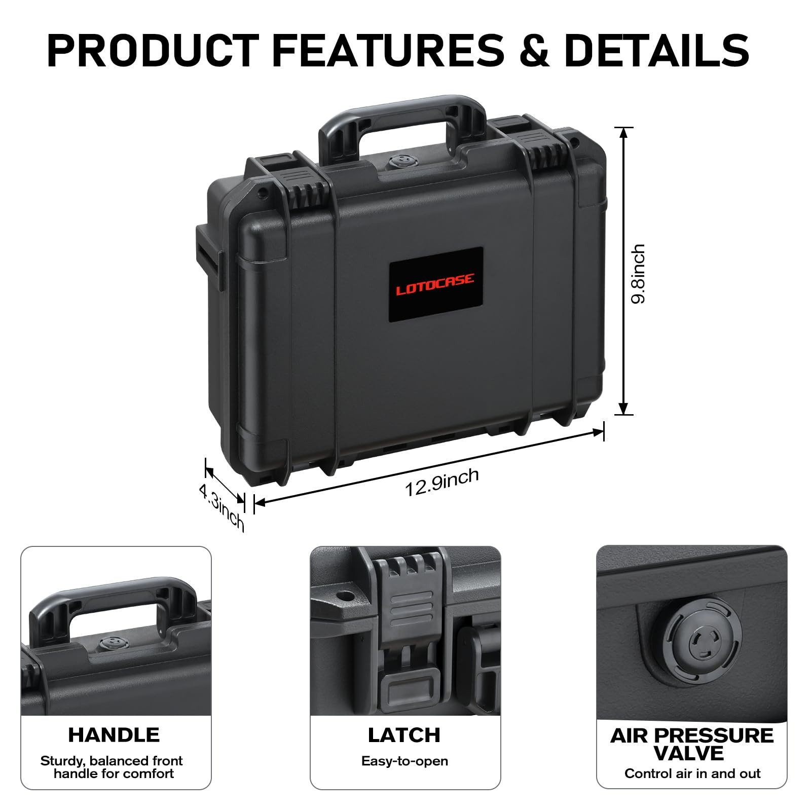 Waterproof Hard Case IP67 Fits NOCO GB50 Shockproof Storage Box