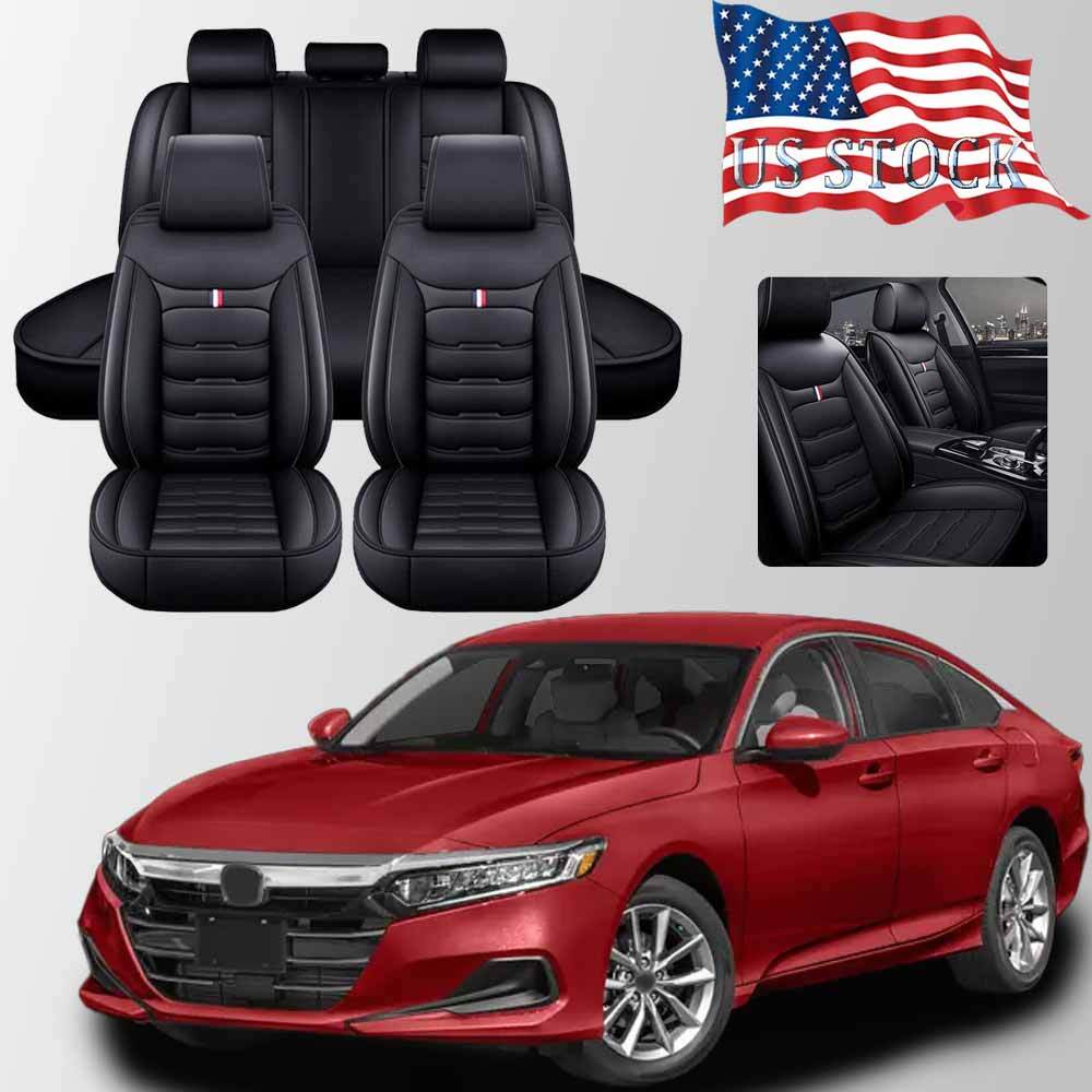 For Honda Accord Seat Cover Cushion Full Set PU leather 5-Seat Rear & Front AB