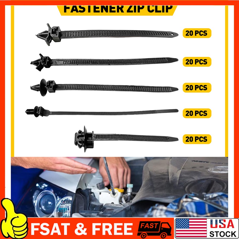 100 Pack Zip Tie Mount With Cable Ties Self Adhesive Wire Fasteners Cable Clips